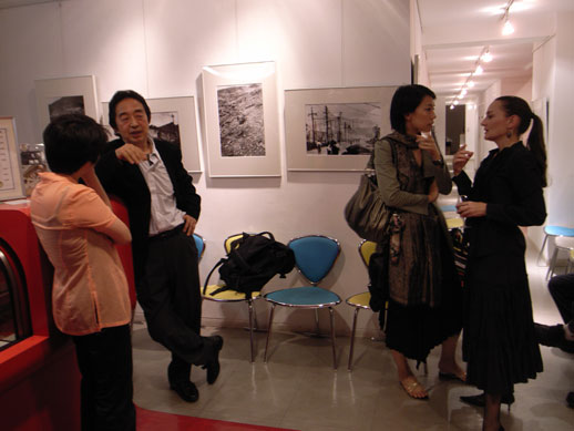 Curator Christine Cibert on the right