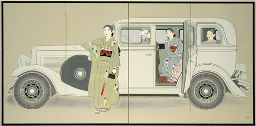 Shuho Yamakawa 'Three Sisters' (1936) 163.0 x 332.8cm, Honolulu Academy of Arts