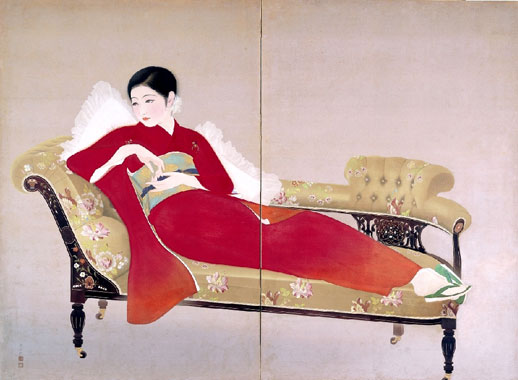 Daizaburo Nakamura, 'Fujo' (1930) Dye on Silk, 150 x 202cm, Honolulu Academy of Arts
