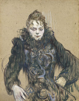 Henri Toulouse-Lautrec, 'Woman with black boa' (1892)