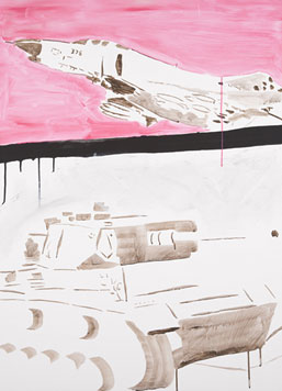 Shimon Minamikawa, 'Pink, Jet, Tank' (2008) Acrylic on canvas, 100 x 73cm