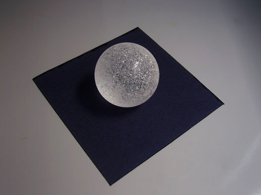 Nina Beier and Marie Lund, 'History Makes a Young Man Old' (2008) A crystal ball rolled to its destination, 10cm diameter