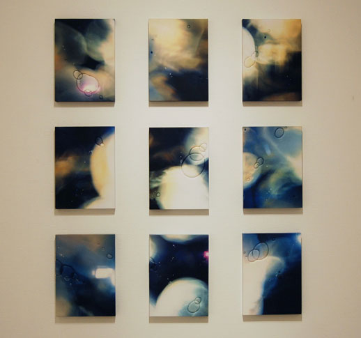 Hitomi Iwano, 'transparent blood' (2008) Acrylic, cloth, styrene foam, wood panel; 31.5 x 22.5cm