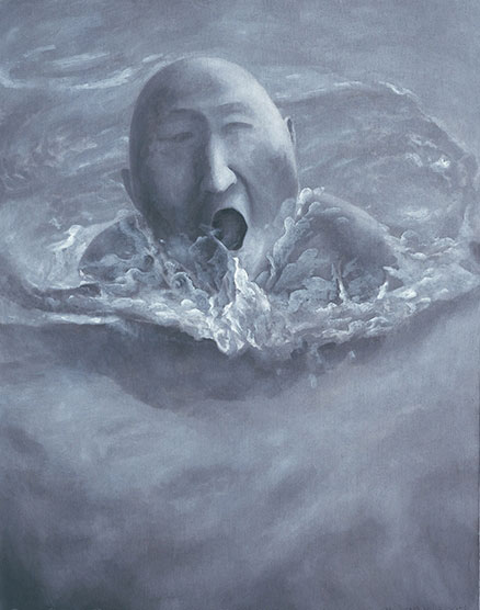 Fang Lijun, '1996 - 2003/11/3' (2003) Oil on canvas