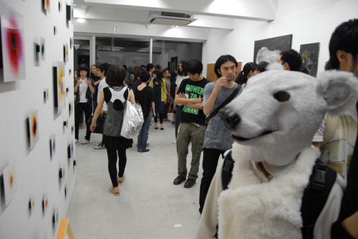 In Tokyo, there is absolutely nothing out of the ordinary about a polar bear attending an exhibition opening.