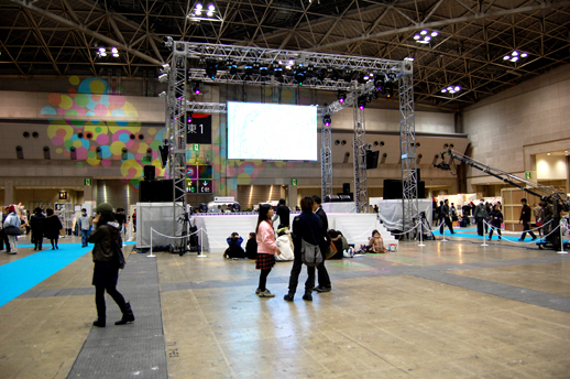 The main stage where the winners are announced late in the day.