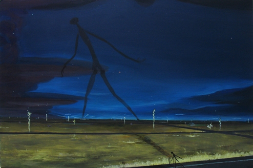 Hiroshi Yoshida, 'Isogu Hito (A Man in a Hurry)' (2009)
Oil and acrylic on panel, 47x70cm
