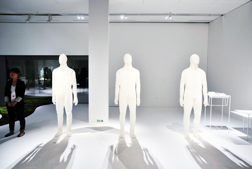 The 'breathing mannequin frame' by Yasuhiro Suzuki is modeled on the shape of the designer’s body.