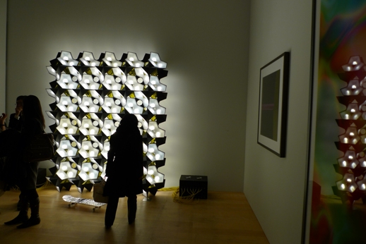 Eerie lights by Olafur Eliasson at Gallery Koyanagi's booth.