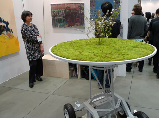 Osamu Kokufu, 'parabolic garden' (2010). Eco art on legs at Art Court Gallery, Osaka.