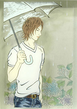 Ryoko Kimura, 'Aiaigaza' (Under an Umbrella Together) 280 x 210mm