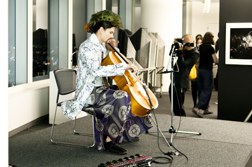 A music performance by Benjamin Skepper before the official opening speech.