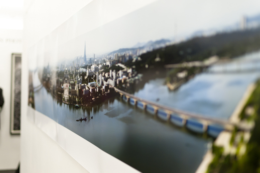 A huge, amazing Pyongyang panorama at the Magnum Photo space.