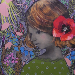 Sakae Ozawa, 'Kinou no miine' (Yesterday's Miine) (2011)
53x53cm Oil on canvas