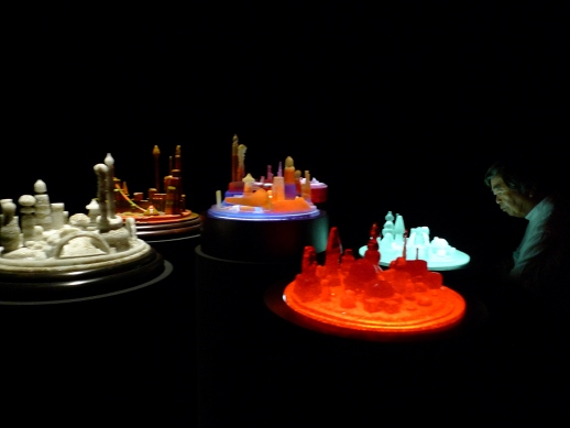 Mike Kelly's 'Kandor City' series of light models was more beguiling.