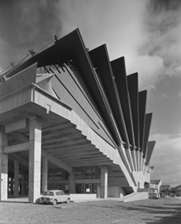 Kiyonori Kikutake, 'Miyakonojo Civic Center' (1966) Miyazaki, Japan