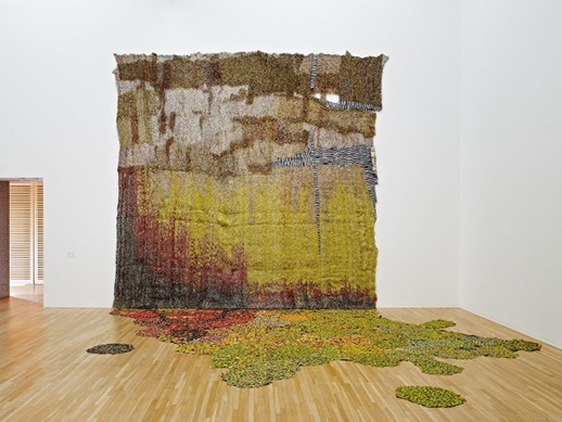 El Anatsui, 'Garden Wall' (2011) Aluminum and copper wire