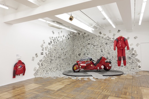 For a small donation of ¥500, visitors can try on Akira's red jacket or 'ride' his iconic motorbike.