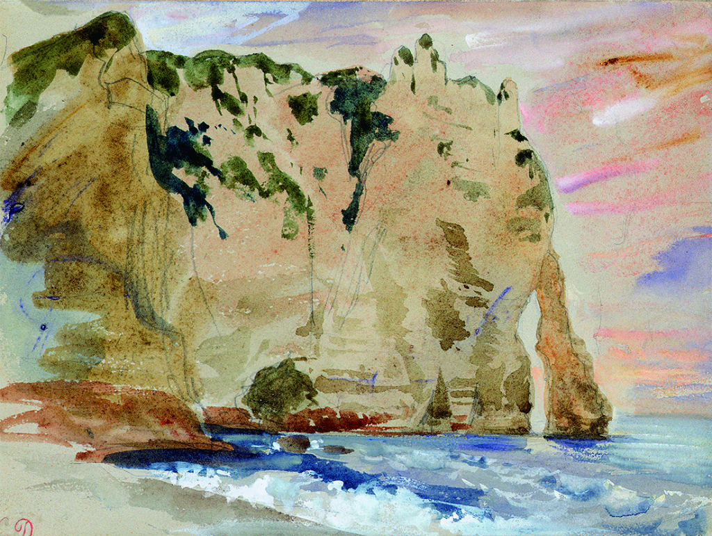 Eugène Delacroix, 'Cliffs of Etretat. The Pied du Cheval' (1838)