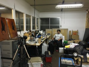 Yuki Shibata in his studio
