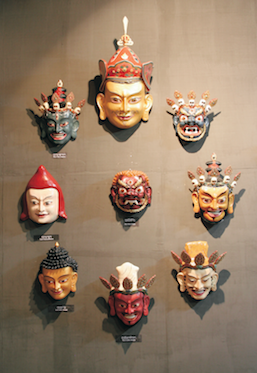 Masks of Guru Tshengyed Cham ©National Museum of Bhutan