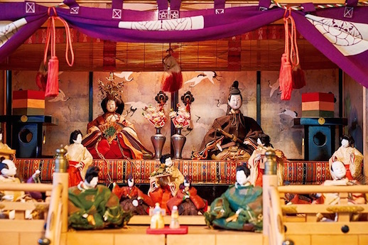 Hinamatsuri hina doll display at Hotel Gajoen