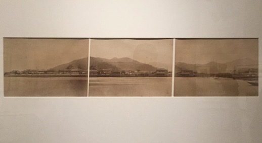Hikoma Ueno (?), Panorama of Dejima from sea (1874), Albumen Print, Nagasaki University Library – Central Library