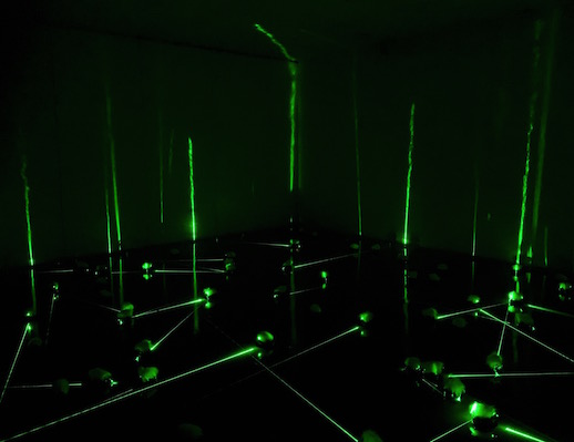 Media installation 'Lasermice' by So Kanno