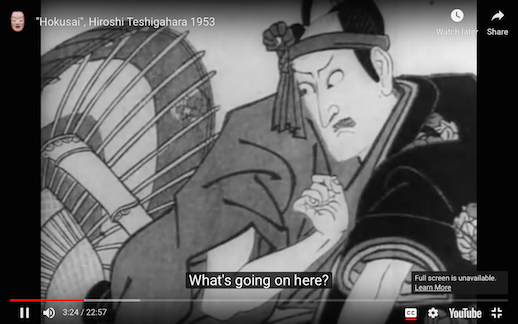 From Hiroshi Teshigahara's 'Hokusai' (1953), now on YouTube 