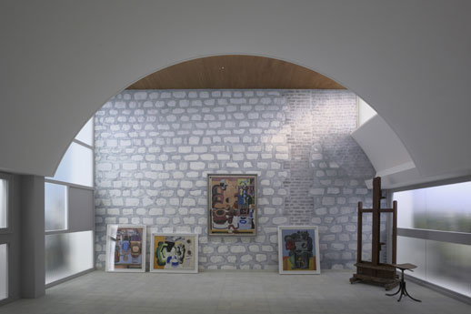 'Model Reconstruction of Studio' - Installation view from ''Art and Architecture – A Life of Creativity''