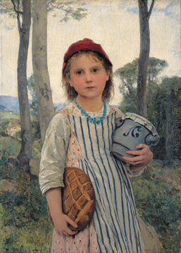 《赤ずきん》1883年　油彩・キャンヴァス