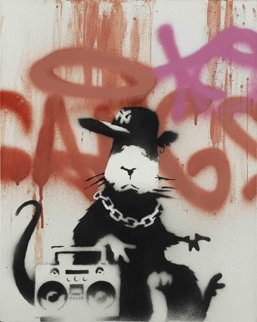 Banksy《Gangsta Rat》