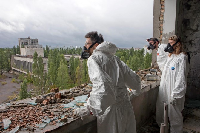Eva and Franco Mattes “Plan C” - 2010  Plastic interversion,Chernobyl,Manchester  Photo by Tod Seelie