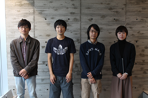 左から、長尾郁明さん、ひろぽん、日下部岳さん、飯島暉子さん