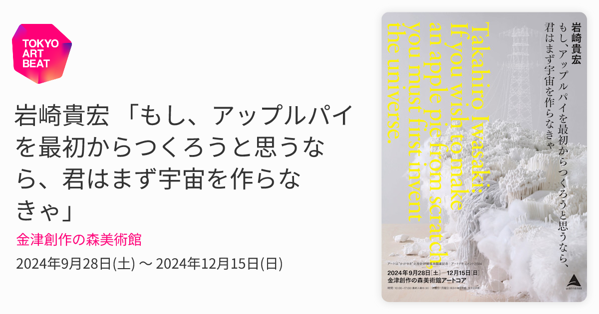 岩崎貴宏 「もし、アップルパイを最初からつくろうと思うなら、君は
