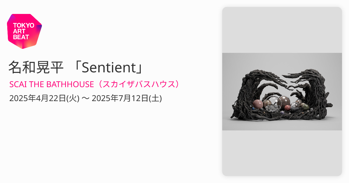 名和晃平 「Sentient」 （SCAI THE BATHHOUSE（スカイザバスハウス