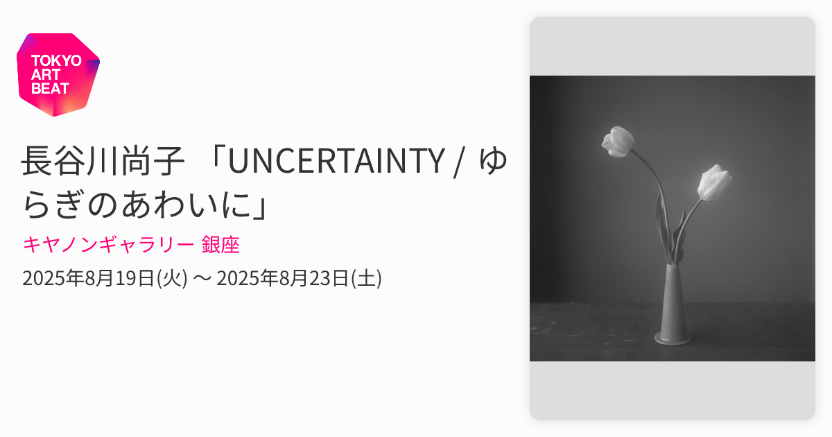 長谷川尚子 「UNCERTAINTY / ゆらぎのあわいに」 （キヤノンギャラリー