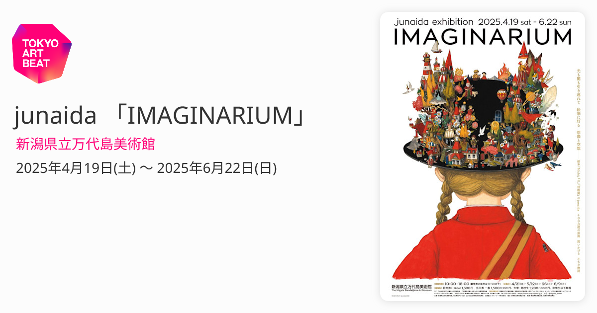 【未使用】IMAGINARIUM junaida レコード junaida 「IMAGINARIUM」 （新潟県立万代島美術館） ｜Tokyo Art Beat