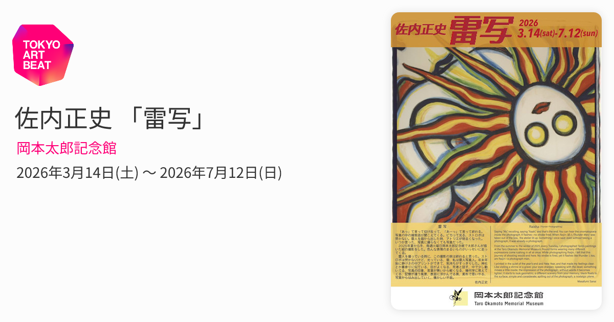 佐内正史 「雷写」 （岡本太郎記念館） ｜Tokyo Art Beat