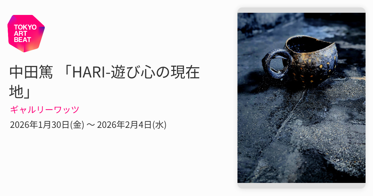 中田篤 「HARI-遊び心の現在地」 （ギャルリーワッツ） ｜Tokyo Art Beat