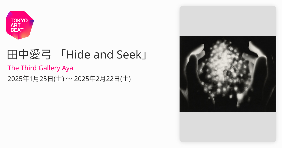 田中愛弓 「Hide and Seek」 （The Third Gallery Aya） ｜Tokyo Art Beat