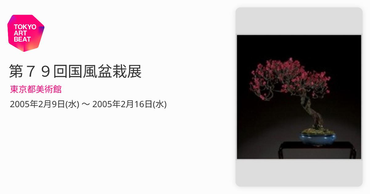 第79回国風盆栽展 （東京都美術館） ｜Tokyo Art Beat