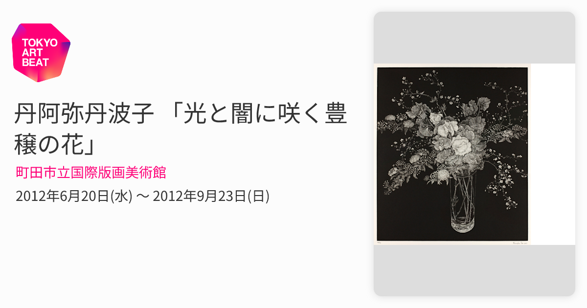 丹阿弥丹波子 「光と闇に咲く豊穣の花」 （町田市立国際版画美術館