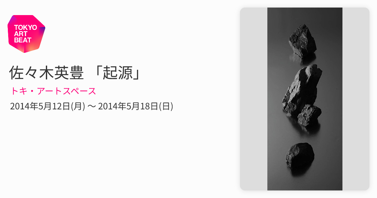 佐々木英豊 「起源」 （トキ・アートスペース） ｜Tokyo Art Beat