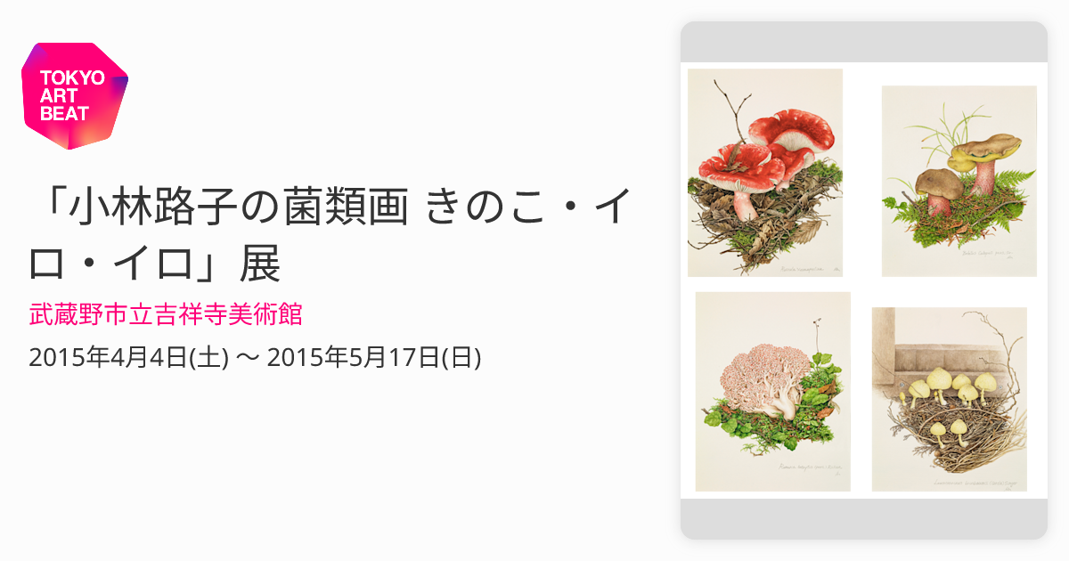 小林路子の菌類画 きのこ・イロ・イロ」展 （武蔵野市立吉祥寺美術館