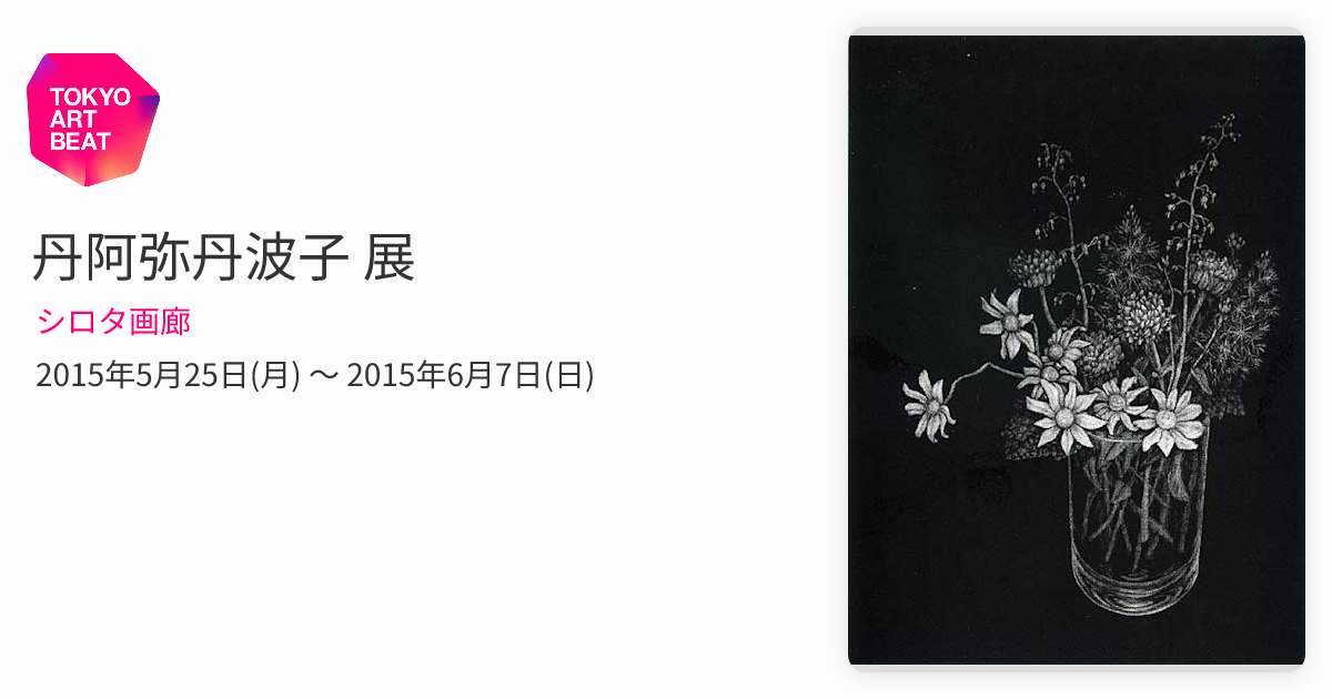 丹阿弥丹波子 展 （シロタ画廊） ｜Tokyo Art Beat