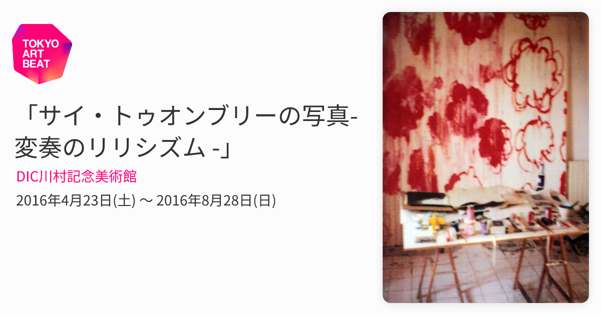 サイ・トゥオンブリーの写真- 変奏のリリシズム -」 （DIC川村記念