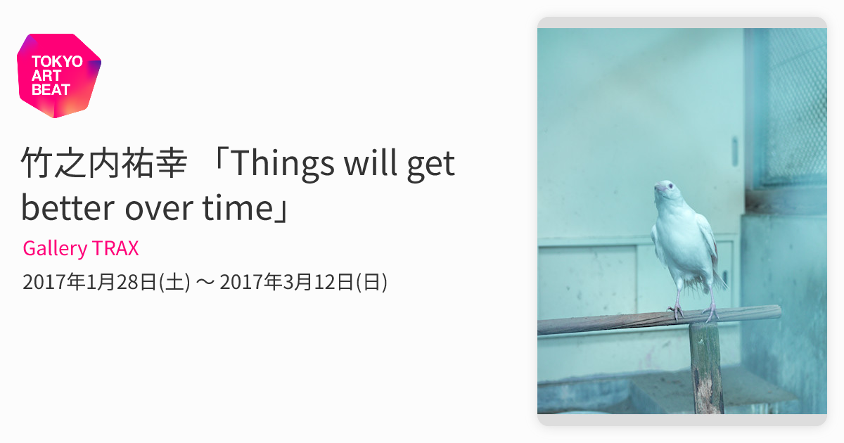 竹之内祐幸 「Things will get better over time」 （Gallery TRAX