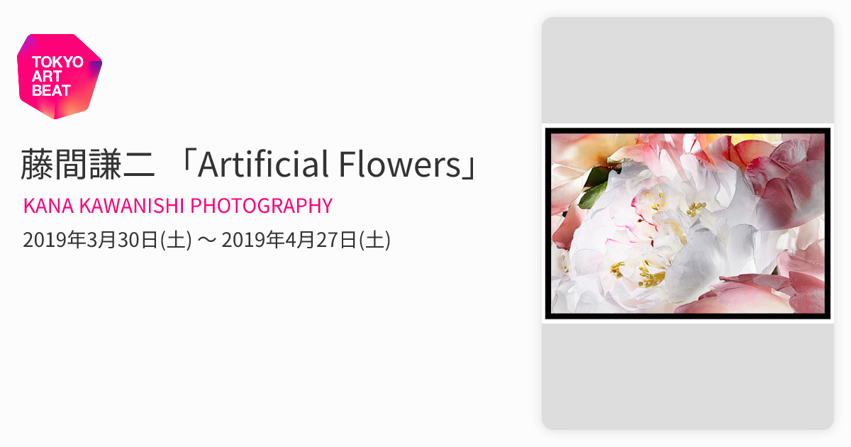 藤間謙二 「Artificial Flowers」 （KANA KAWANISHI PHOTOGRAPHY