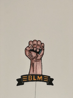 Satoru Aoyama 'Black Lives Matter Patch' (2020), embroidery on cloth, Artist's Collection